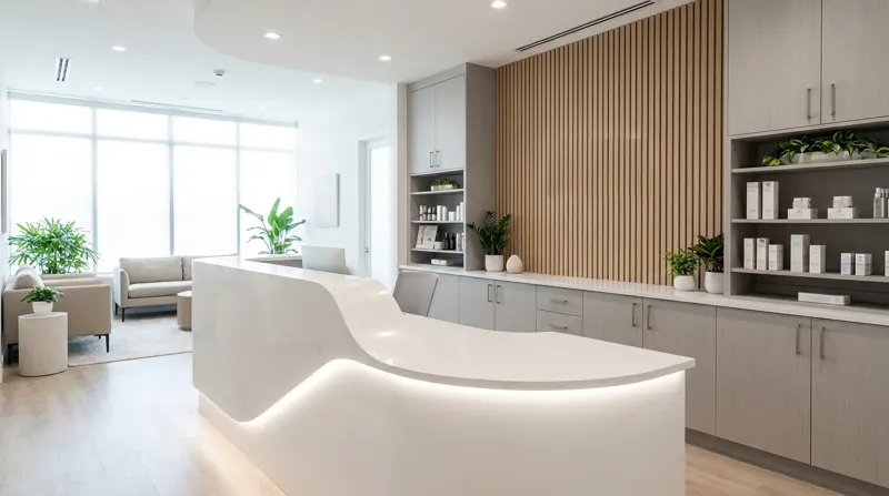 Wellness Clinic Reception & Retail Wall